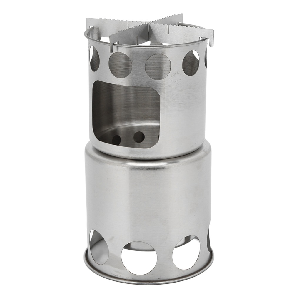 Camping Cooking Pot Stainless Steel - ชุดเครื่องครัวแคมป์ปิ้งสแตนเลสทนทาน พร้อมฐานกันลื่น ถุงตาข่าย ชุดหม้อปรุงอาหาร เตาแคมป์ปิ้งแบบพกพา