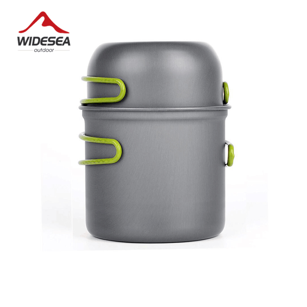 Quechua Camping Cooking Set - Widesea Camping อุปกรณ์ทําอาหารกลางแจ้งบนโต๊ะอาหารหม้อ Ultralight ชุดเดินป่าปิกนิกท่องเที่ยวอุปกรณ์ท่องเที่ยวอุปกรณ์