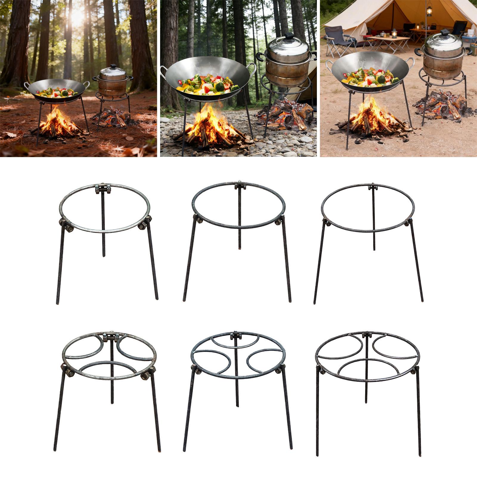 Camping Cooking Tripod - ขาตั้งเตาแคมป์ปิ้ง, ที่วางกระทะอเนกประสงค์สำหรับเตาดัตช์โอเว่น, ขาตั้งทำอาหารแบบพับได้สำหรับเตาไฟกลางแจ้ง, เตาย่างสำหรับตั้งแคมป์, สำหรับย่างบาร์บีคิวในสวนหลังบ้าน