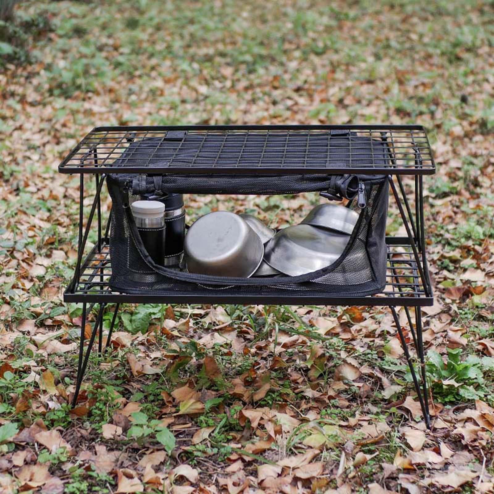 Camping Cooking Utensil Bag - กระเป๋าเก็บภาชนะบนโต๊ะอาหาร กระเป๋าเก็บของแบบพกพา อุปกรณ์ทำอาหาร พับเก็บได้ แคมป์ปิ้ง