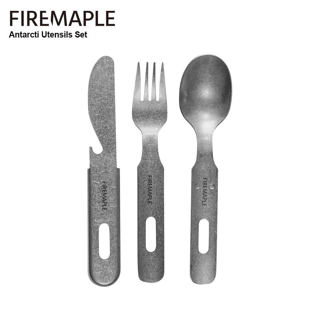 Quechua Camping Cooking Set - ชุดเครื่องใช้ใน3in1ช้อนส้อมมีดช้อนรับประทานอาหารกลางแจ้งทำจากสเตนเลส304มีดพกพาทำอาหารตั้งแคมป์