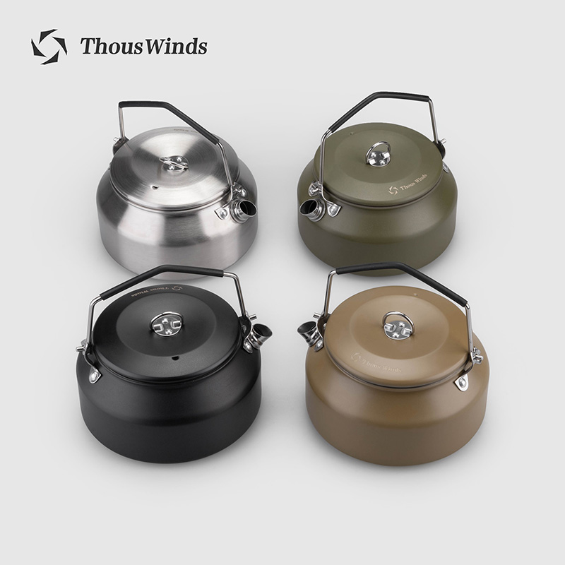 Camping Cooking Utensils Kit - เครื่องครัวสำหรับใช้ในการเดินป่ากาน้ำพกพากลางแจ้งแบบพกพากาต้มน้ำปิกนิกท่องเที่ยว1L อุปกรณ์ตั้งแคมป์