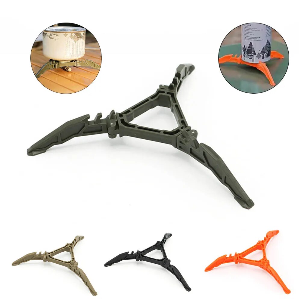 Camping Cooking Tripod - ถังแก๊สวงเล็บพับการใช้สามารถStabilizer Anti Dumpingขาตั้งกล้องสําหรับCampingกลางแจ้งเดินป่าทําอาหารอุปกรณ์เครื่องครัว