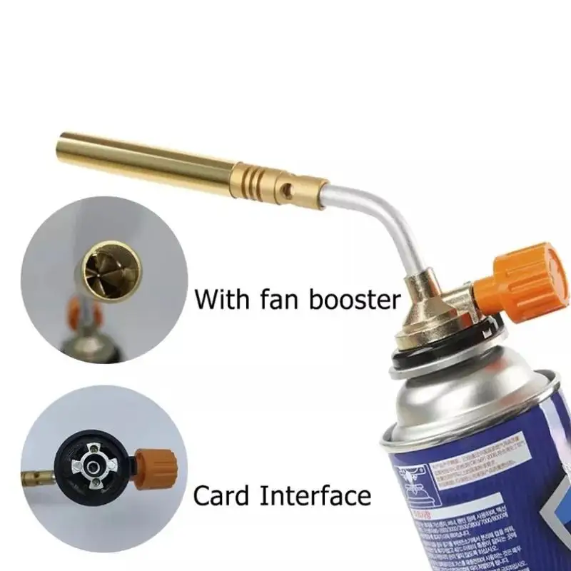 Camping Cooking Gas Stove - อุปกรณ์ปืนพ่นความร้อนแบบพกพาสำหรับตั้งแคมป์กลางแจ้ง ปืนเชื่อมแก๊สบิวเทน ปืนพ่นไฟเชื่อม ปืนพ่นไฟอเนกประสงค์