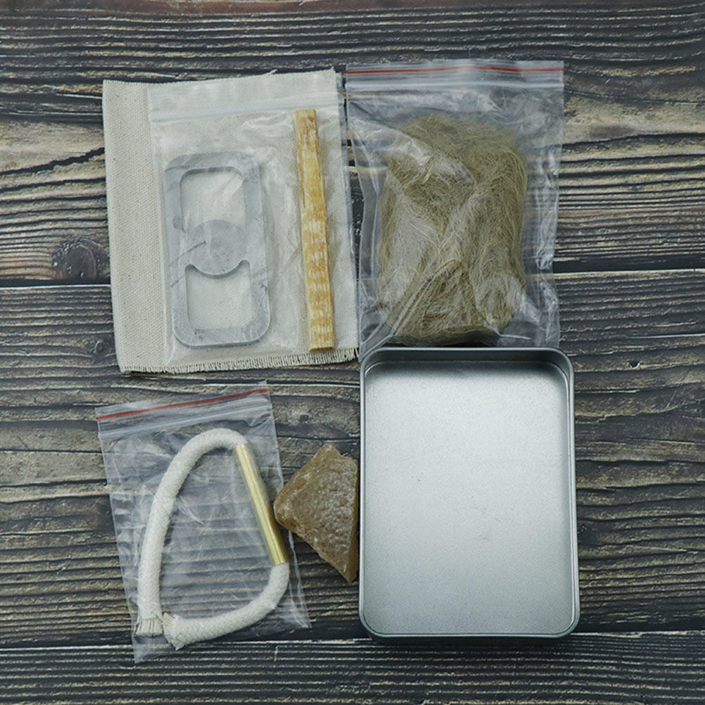Camping Cooking Utensils Kit - 1 ชุดเชือกจุดไฟสำหรับตั้งแคมป์กลางแจ้ง อุปกรณ์จุดไฟ อุปกรณ์เอาตัวรอด