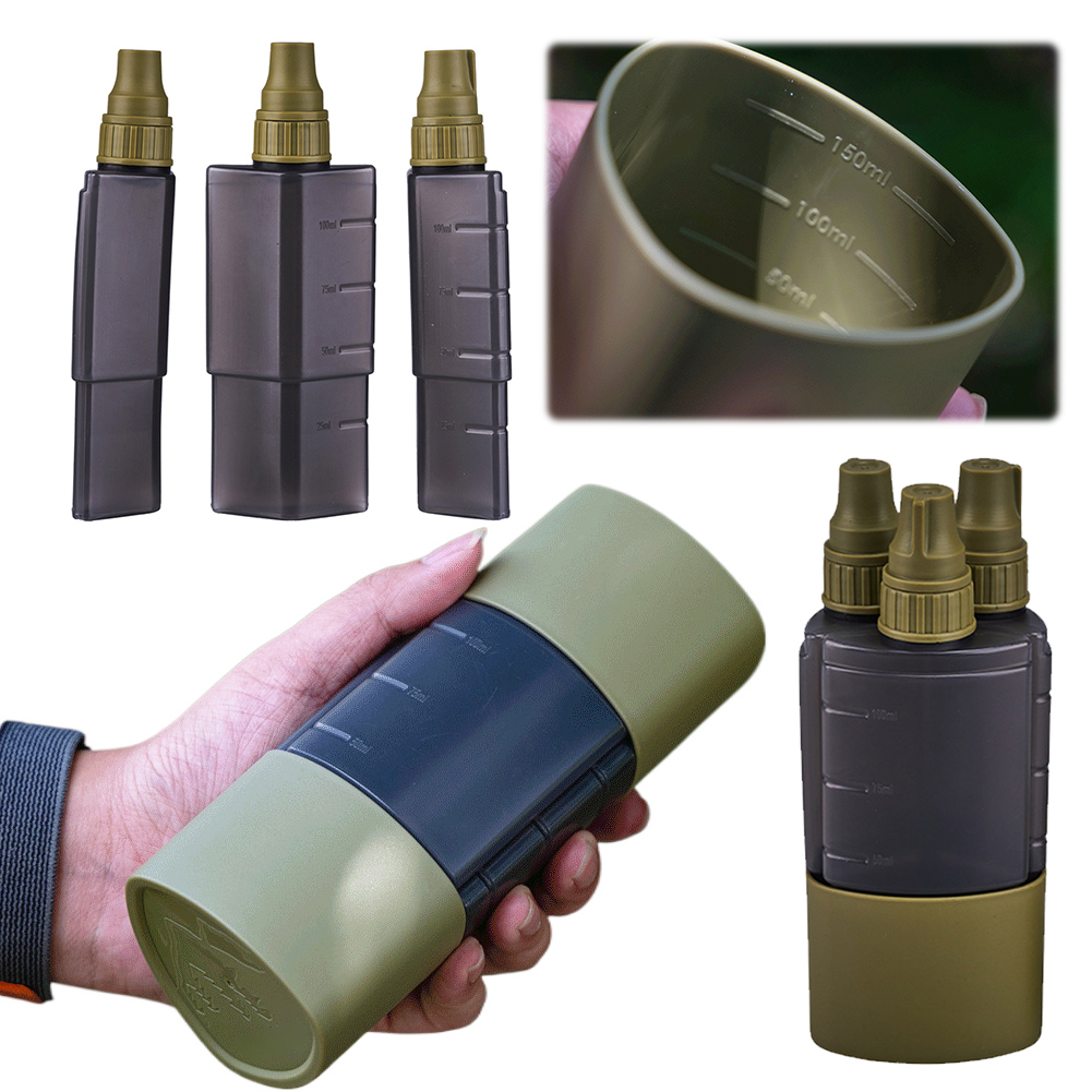 Camping Cooking Kits - 3 In 1 Outdoor Camping เครื่องปรุงรสขวด