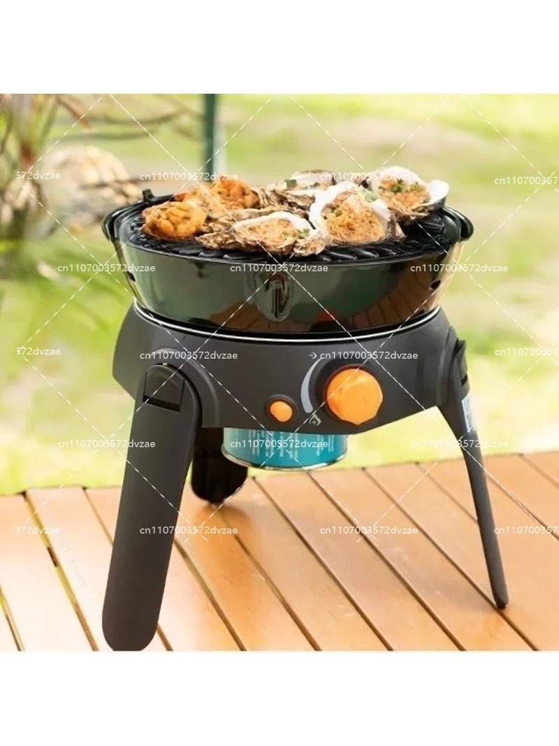 Camping Cooking Gas Stove - เตาแก๊สอเนกประสงค์สำหรับตั้งแคมป์ ปิ้งย่าง 6 ชิ้น อุปกรณ์ทำอาหารพับได้สำหรับปิกนิก ใช้ต้มน้ำชาและย่าง