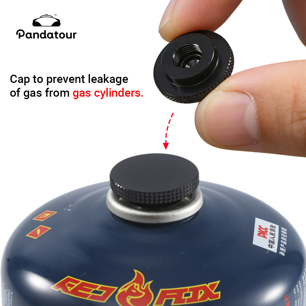 Camping Cooking Equipment Gas - ฝาปิดถังแก๊สป้องกันการรั่วไหล Pandatour สำหรับตั้งแคมป์กลางแจ้ง พร้อมสายเชื่อมต่อแก๊สเหลว ฝาปิดถังแก๊สสำหรับเตาแก๊สกลางแจ้ง