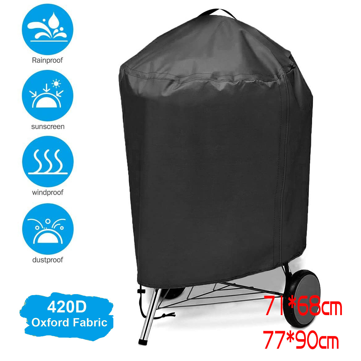 Camping Cooking Fire Stove - 210D ย่างกลางแจ้งกันน้ํารอบย่างบาร์บีคิว Heavy Duty Camping บาร์บีคิว
