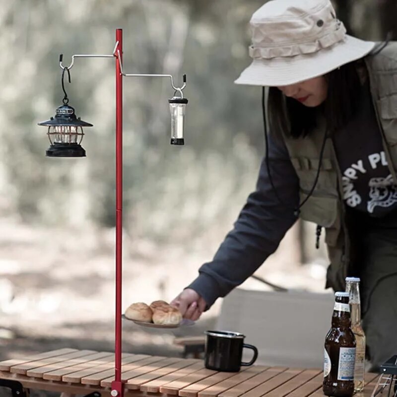 Camping Cooking Tripod - TARKA ขาตั้งโคมไฟตั้งแคมป์อลูมิเนียมที่ถอดออกได้ที่แขวนโคมไฟโคมไฟกลางแจ้งเดินป่าอุปกรณ์ตกปลา
