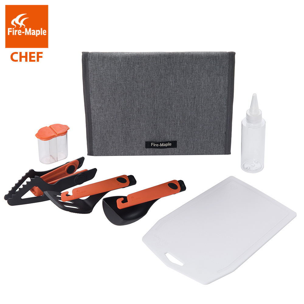 Camping Cooking On Fire - Fire Maple Chef ชุดอุปกรณ์ทําอาหาร Camping แบบพกพา