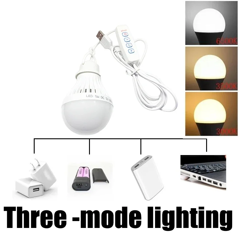 5V LED โคมไฟแคมป์ไฟ USB หลอดไฟ - Camping Cooking Tent บทวิจารณ์และราคา
