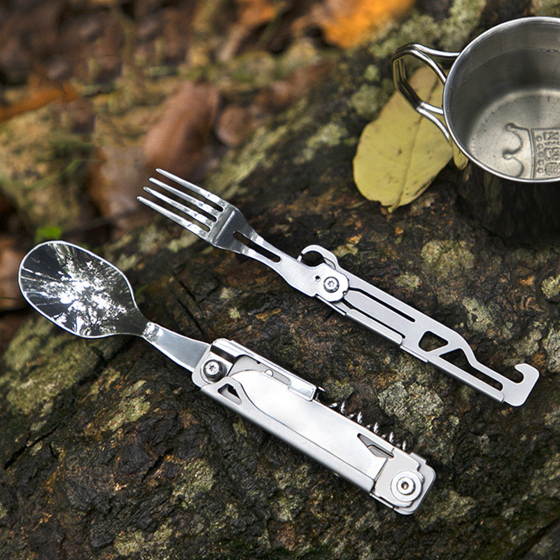 ชุดช้อนส้อมแคมป์ปิ้งอเนกประสงค - Quechua Camping Cooking Set บทวิจารณ์และราคา