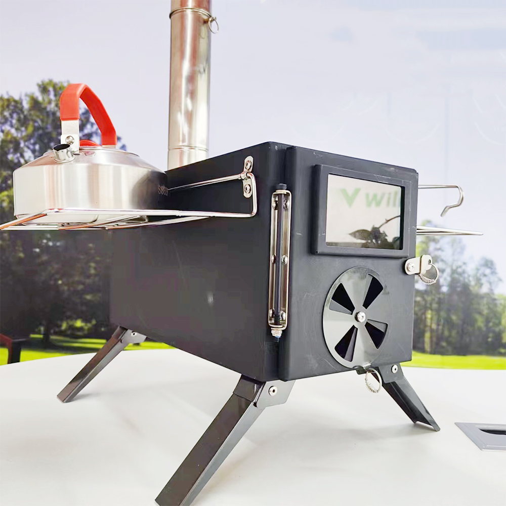 เตาเหล็กดำแบบพกพาสำหรับทำอาหาร - Camping Cooking Fire Stove บทวิจารณ์และราคา