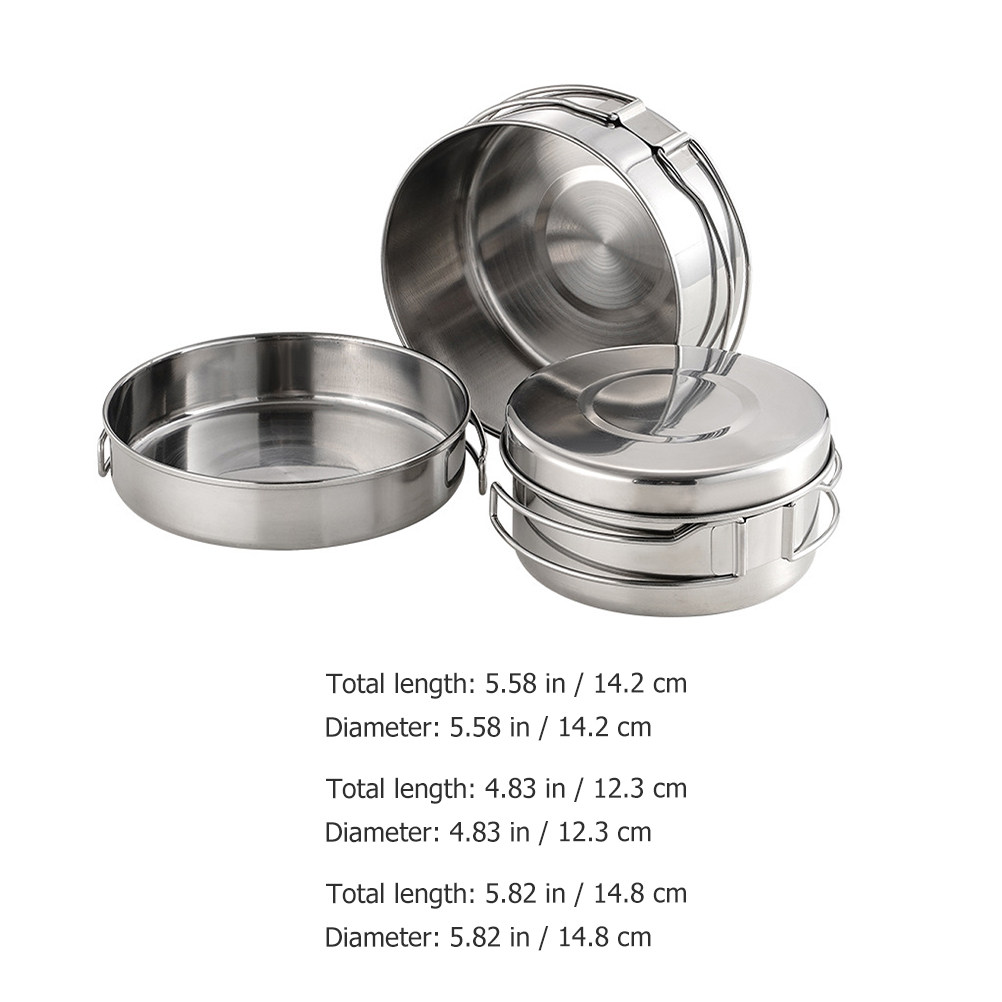 ชุดเครื่องครัวแคมป์ปิ้งสแตนเลส - Camping Cooking Pots And Pans Set บทวิจารณ์และราคา