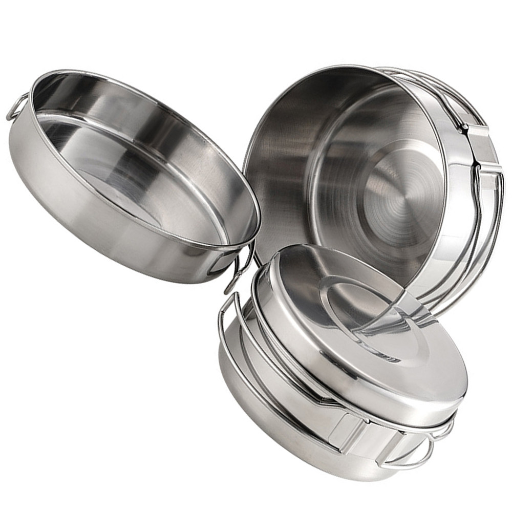 ชุดเครื่องครัวแคมป์ปิ้งสแตนเลส - Camping Cooking Pots And Pans Set บทวิจารณ์และราคา
