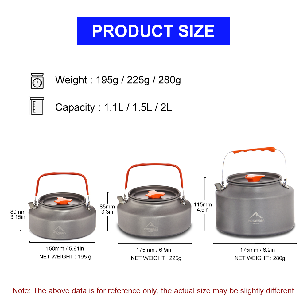 Widesea 1.1L 2L1.5L Camping กา - Camping Cooking Kits บทวิจารณ์และราคา