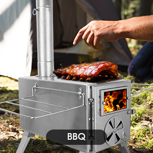 เตาไม้สำหรับตั้งแคมป์ เตาไม้สแ - Camping Cooking Tent บทวิจารณ์และราคา