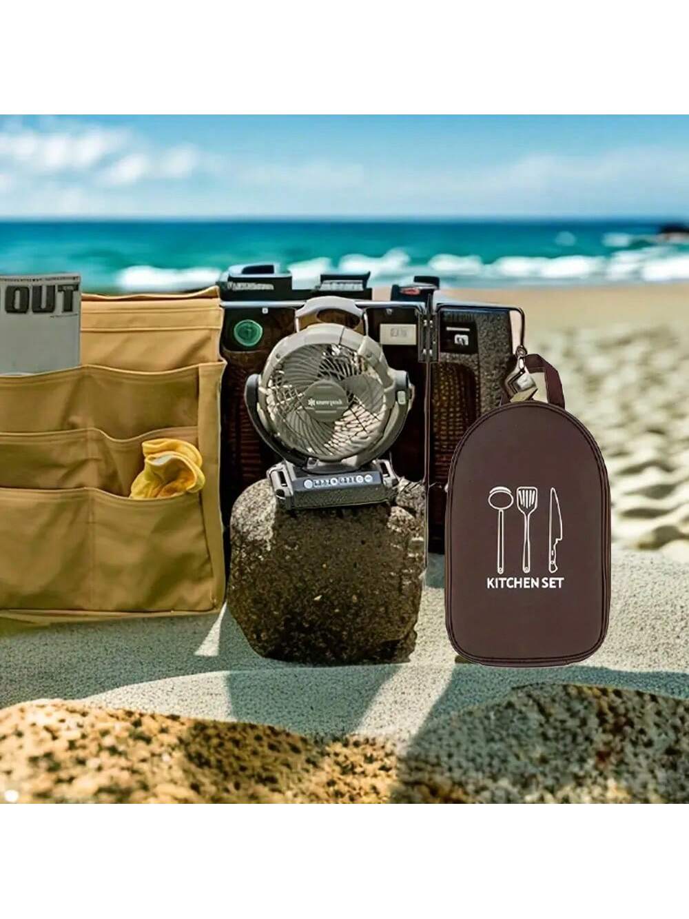 Outdoor Camping ถุงเก็บเครื่อง - Camping Cooking Utensil Bag บทวิจารณ์และราคา