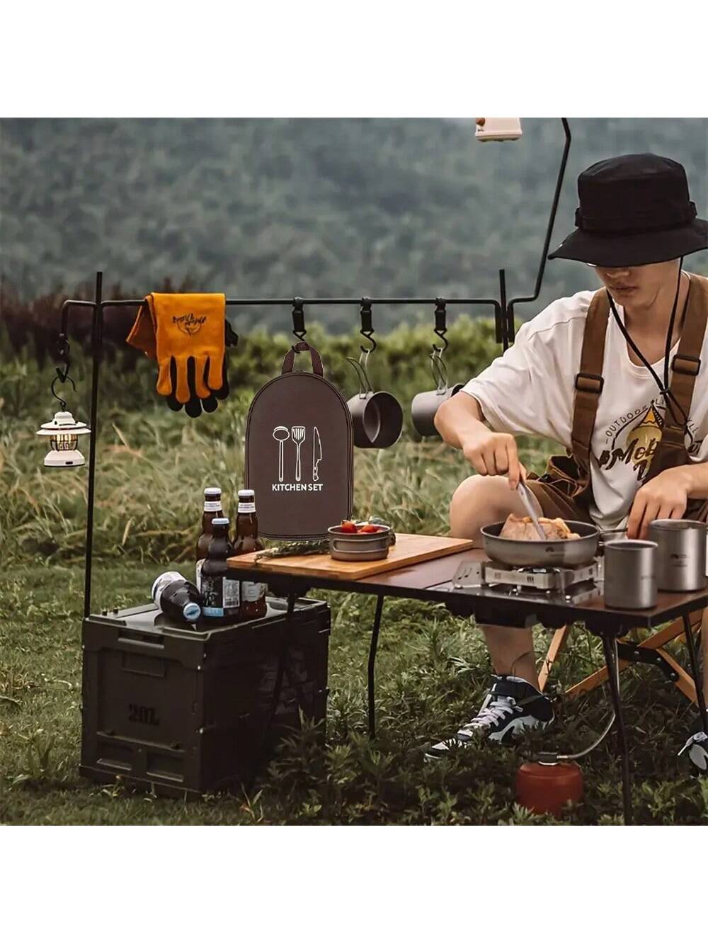 Outdoor Camping ถุงเก็บเครื่อง - Camping Cooking Utensil Bag บทวิจารณ์และราคา
