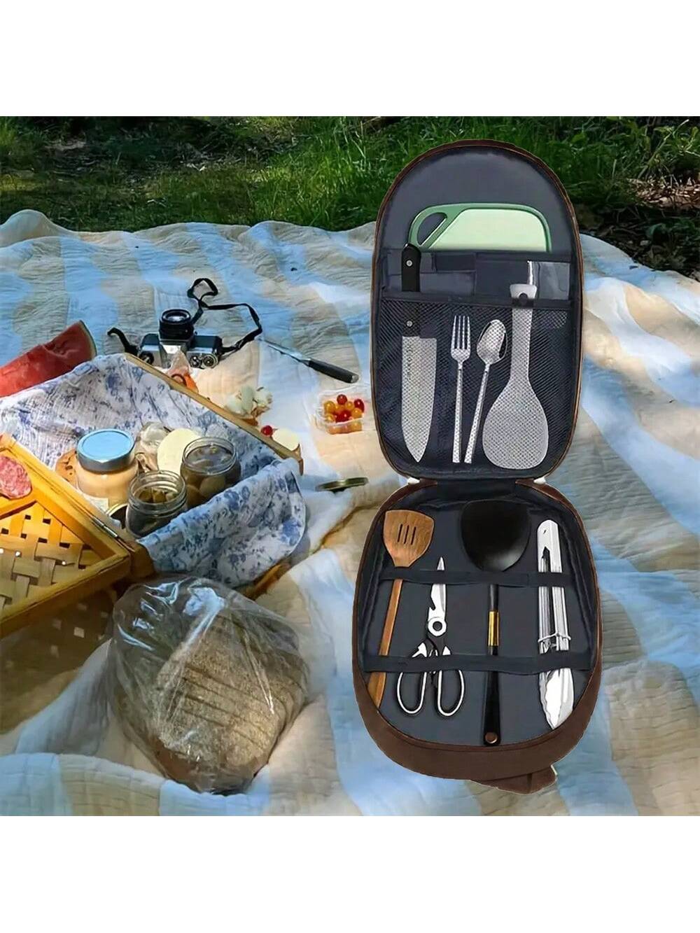 Outdoor Camping ถุงเก็บเครื่อง - Camping Cooking Utensil Bag บทวิจารณ์และราคา