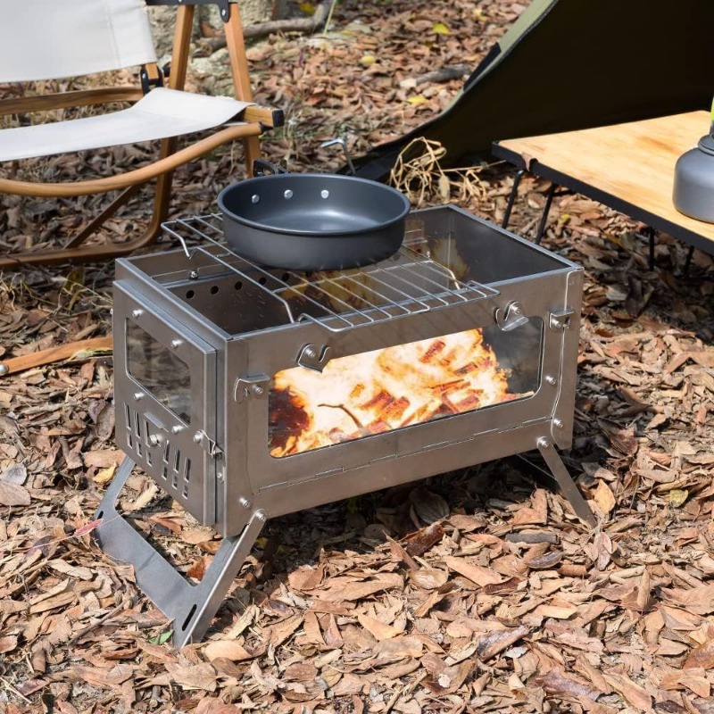 430 สแตนเลสแบบพกพาเต็นท์เตาพับ - Camping Cooking Tent บทวิจารณ์และราคา