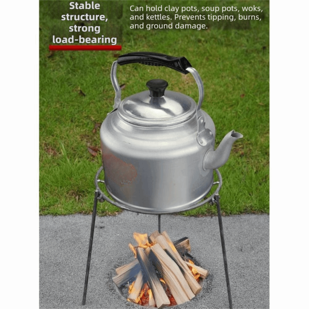 ขาตั้งเตาแคมป์พับได้ ทนทาน แข็ - Camping Cooking Tripod บทวิจารณ์และราคา