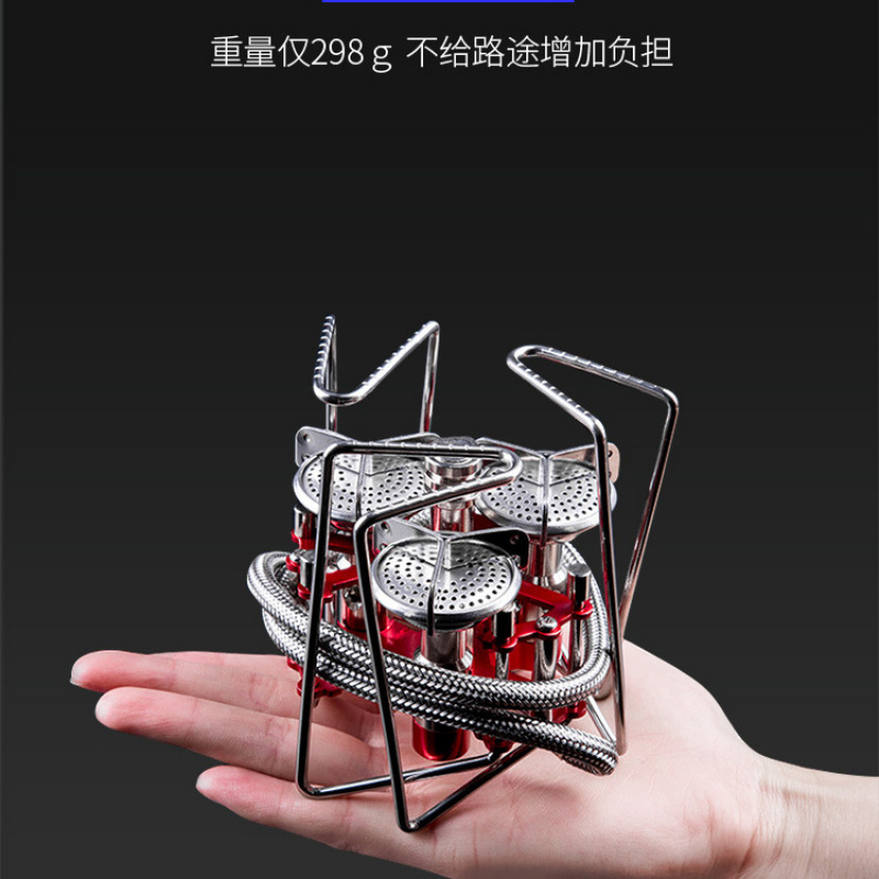 เตาแก๊สแบบพกพา 3 หัวเตา กำลังไ - Camping Cooking Fire Stove บทวิจารณ์และราคา