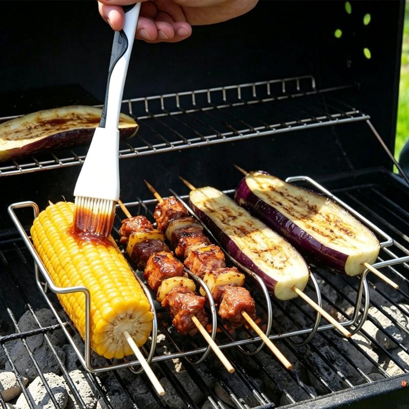ตะแกรงย่างสแตนเลสแบบไม่ติดสำหร - Camping Cooking Vegetables บทวิจารณ์และราคา