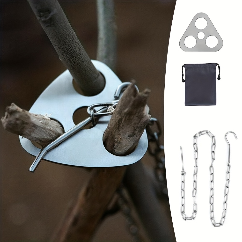 แบบพกพาที่ถอดออกได้กลางแจ้งบาร - Camping Cooking Tripod บทวิจารณ์และราคา