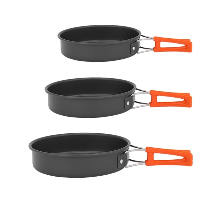 กระทะแบบพกพากระทะนอนสติ๊กแบบกะ - Camping Cooking Set Lightweight บทวิจารณ์และราคา