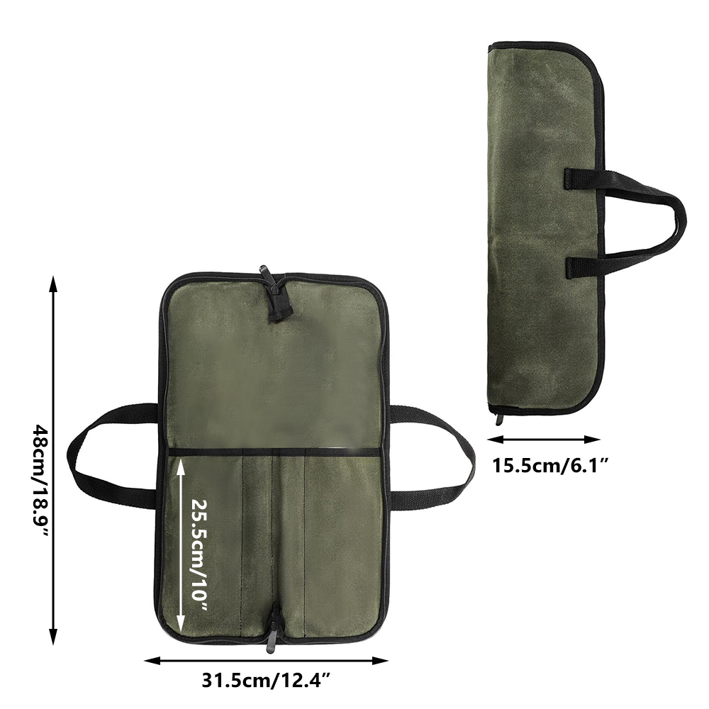 กระเป๋าใส่มีดผ้าแคนวาสเคลือบแว - Camping Cooking Utensil Bag บทวิจารณ์และราคา