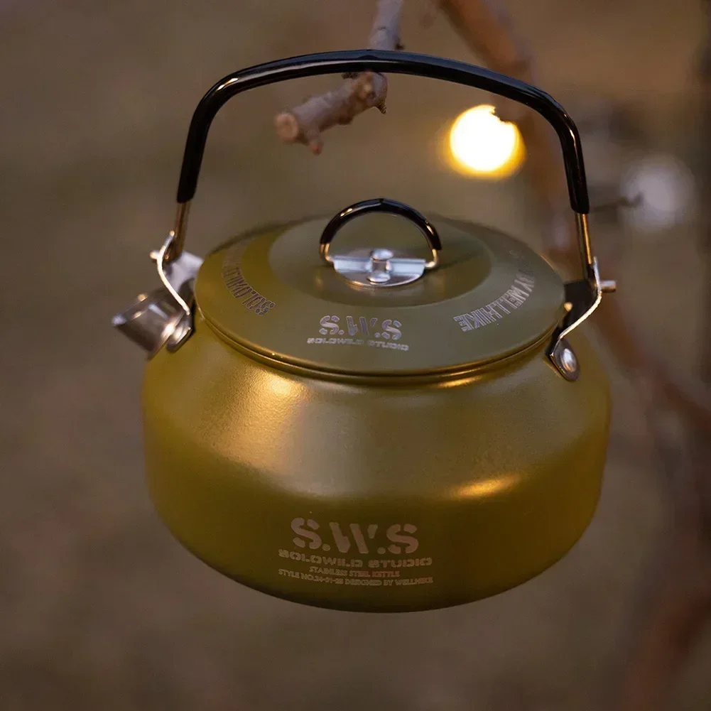 กาต้มน้ําสแตนเลส 0.8L แบบพกพา  - Camping Cooking Pot Stainless Steel บทวิจารณ์และราคา