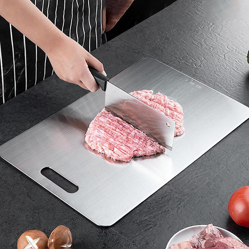 เขียงสเตนเลส 304 สองชั้น สำหรั - Camping Cooking Vegetables บทวิจารณ์และราคา