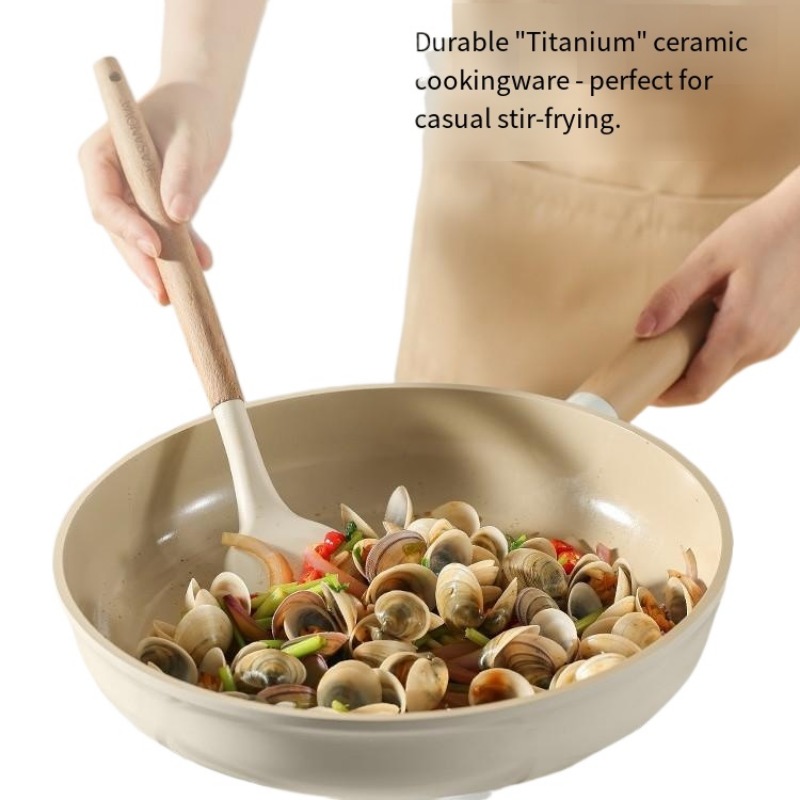 ชุดเครื่องครัวเซรามิกไทเทเนียม - Camping Cooking Pots And Pans Set บทวิจารณ์และราคา