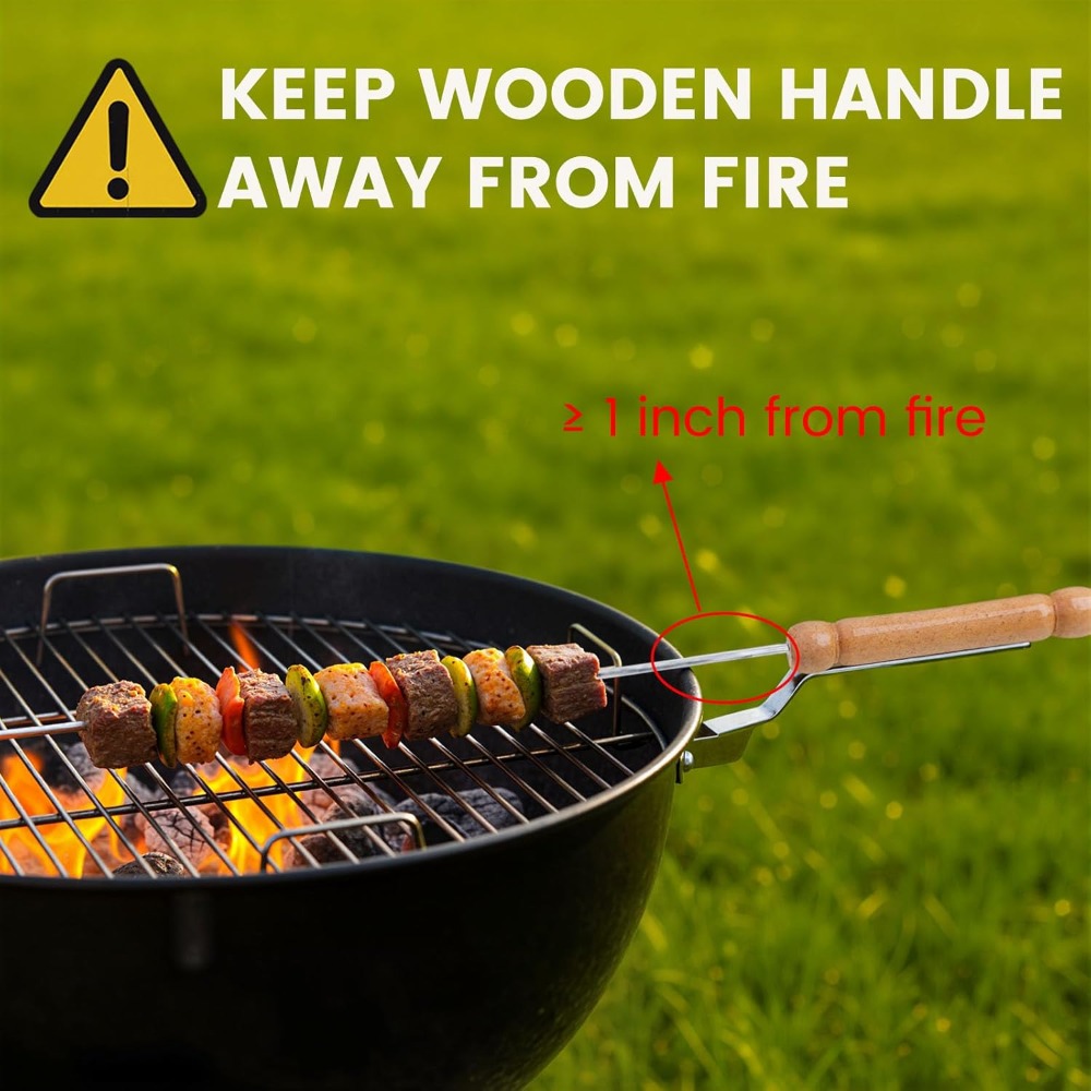 ชุดไม้เสียบย่างบาร์บีคิวแบบใช้ - Camping Cooking Vegetables บทวิจารณ์และราคา
