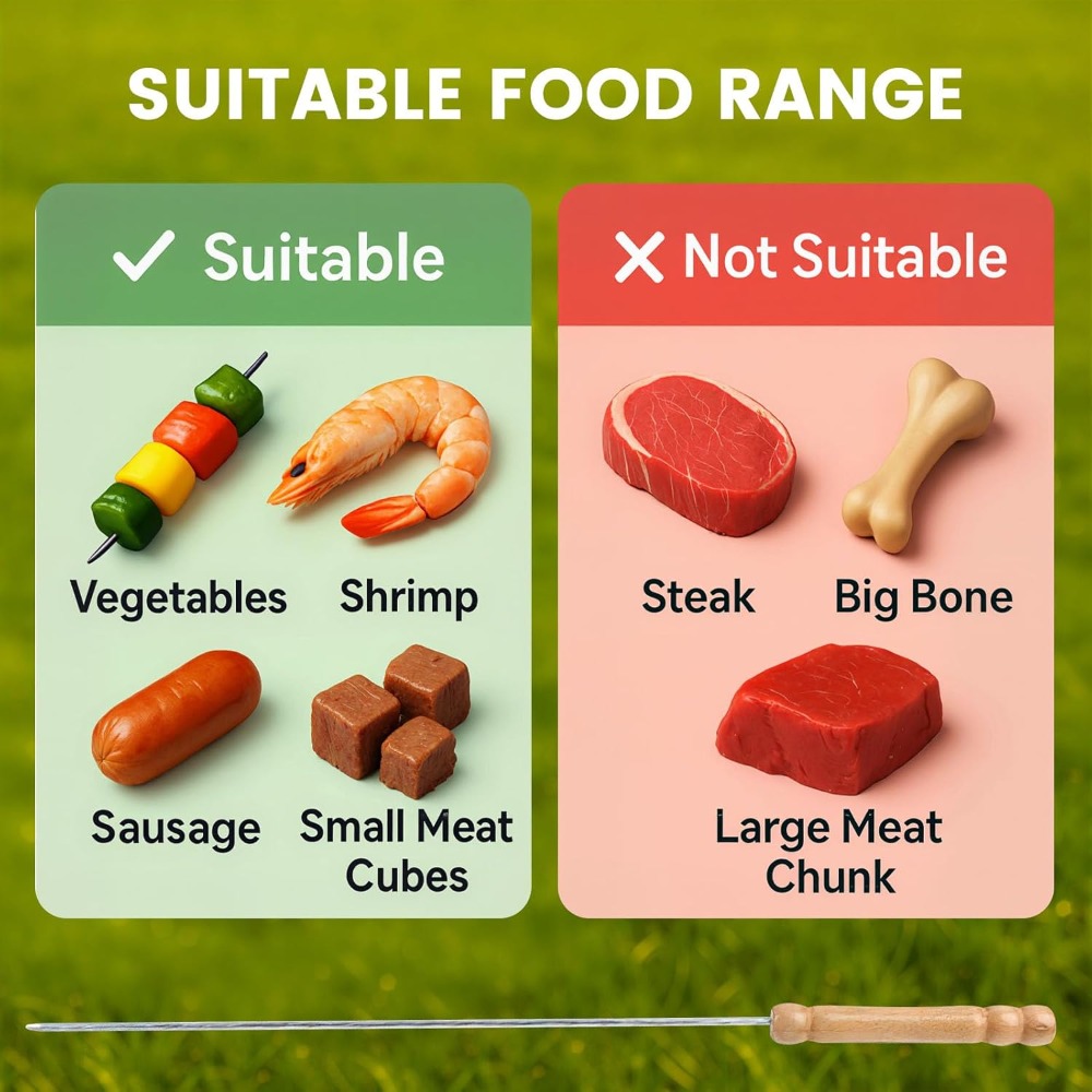 ชุดไม้เสียบย่างบาร์บีคิวแบบใช้ - Camping Cooking Vegetables บทวิจารณ์และราคา
