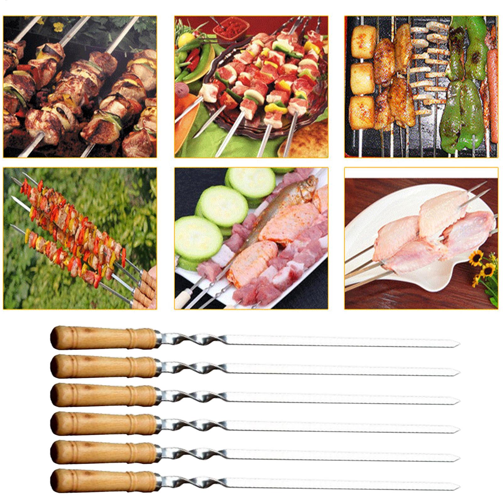 โลหะย่าง Skewers ย่าง Bbq Skew - Camping Cooking Vegetables บทวิจารณ์และราคา