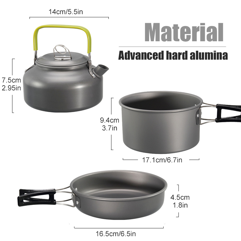 WESTTUNE ชุดเครื่องครัวตั้งแคม - Camping Cooking Pots And Pans Set บทวิจารณ์และราคา