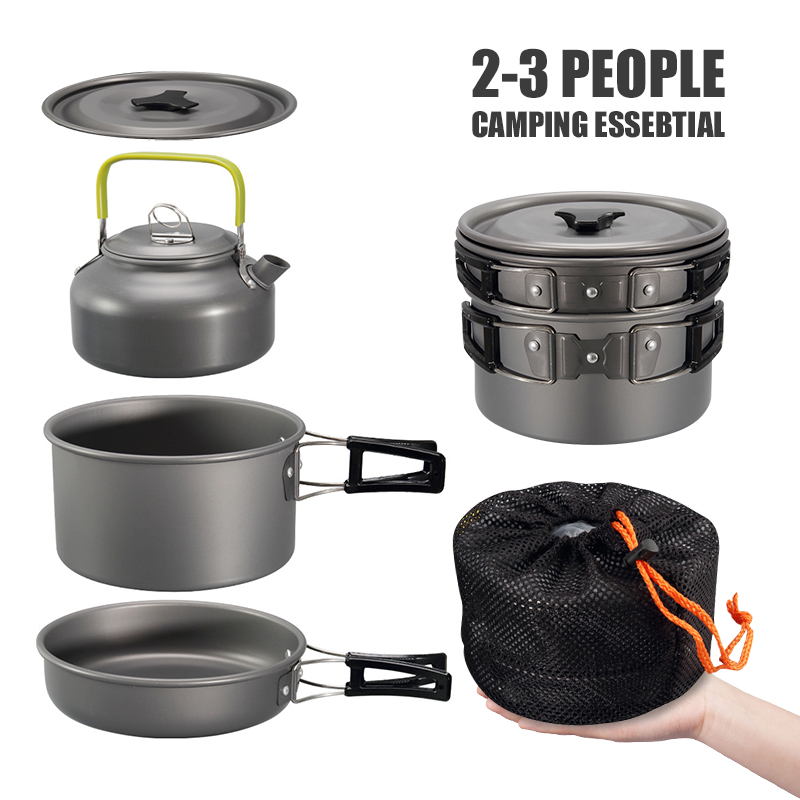 WESTTUNE ชุดเครื่องครัวตั้งแคม - Camping Cooking Pots And Pans Set บทวิจารณ์และราคา