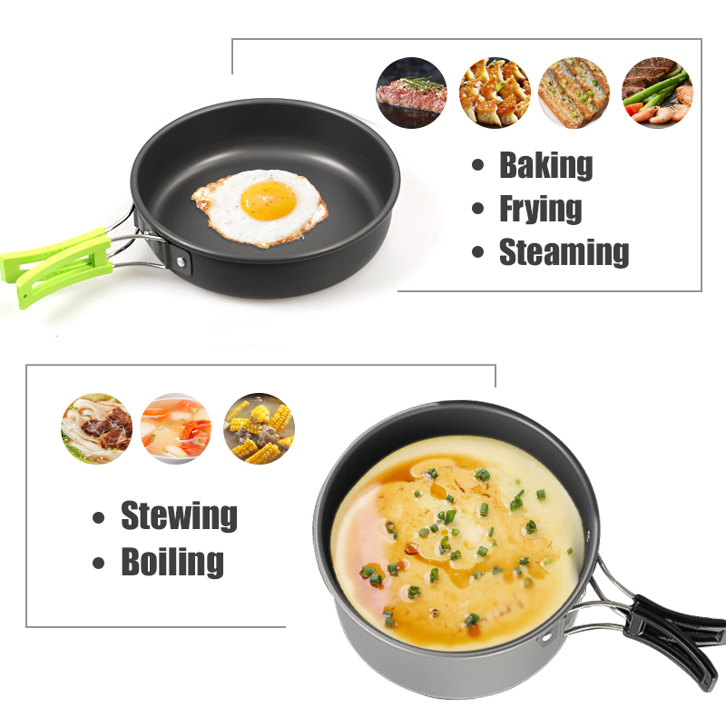 WESTTUNE ชุดเครื่องครัวตั้งแคม - Camping Cooking Pots And Pans Set บทวิจารณ์และราคา