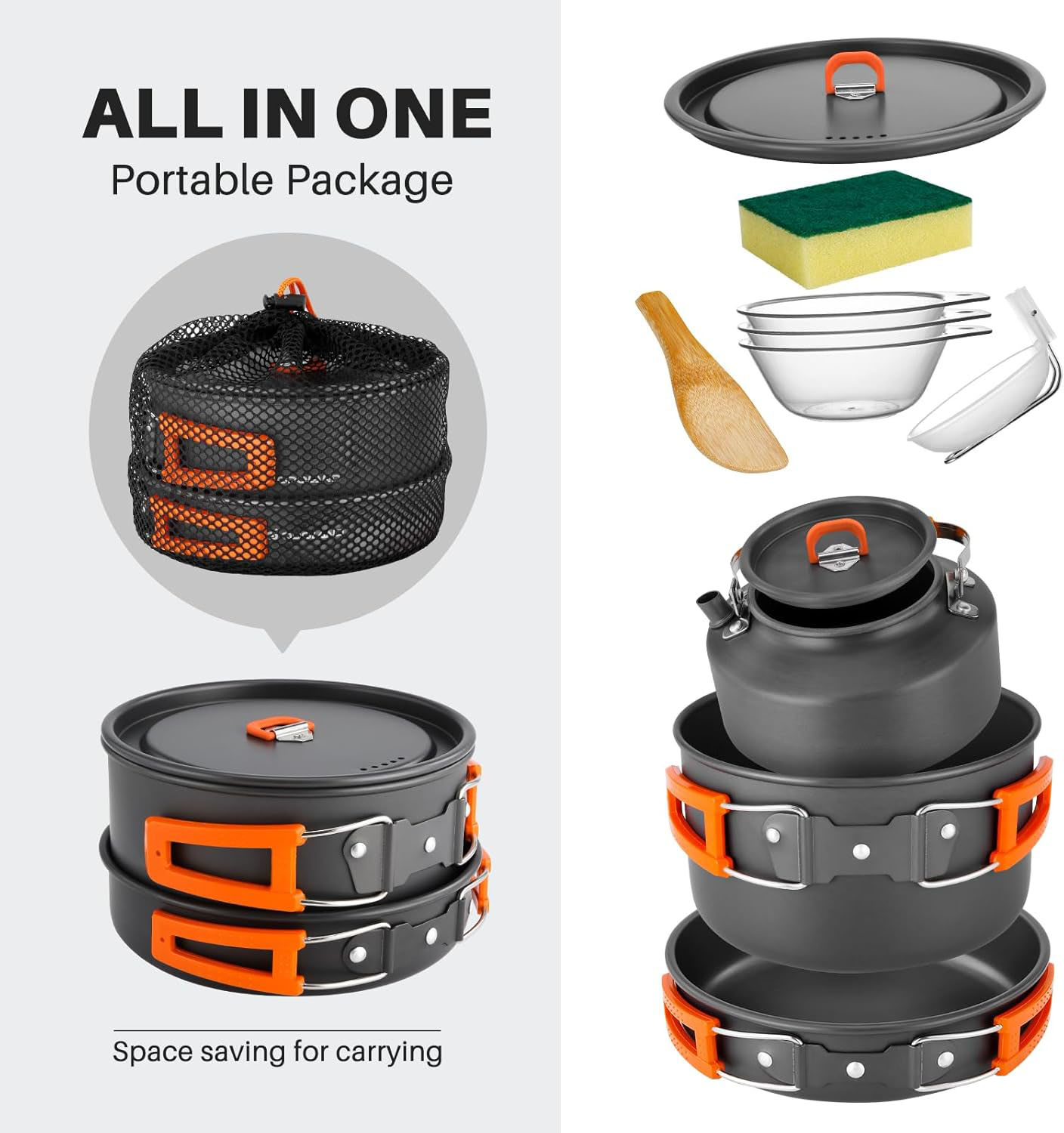 ชุดเครื่องครัวสำหรับตั้งแคมป์  - Camping Cooking Pots And Pans Set บทวิจารณ์และราคา
