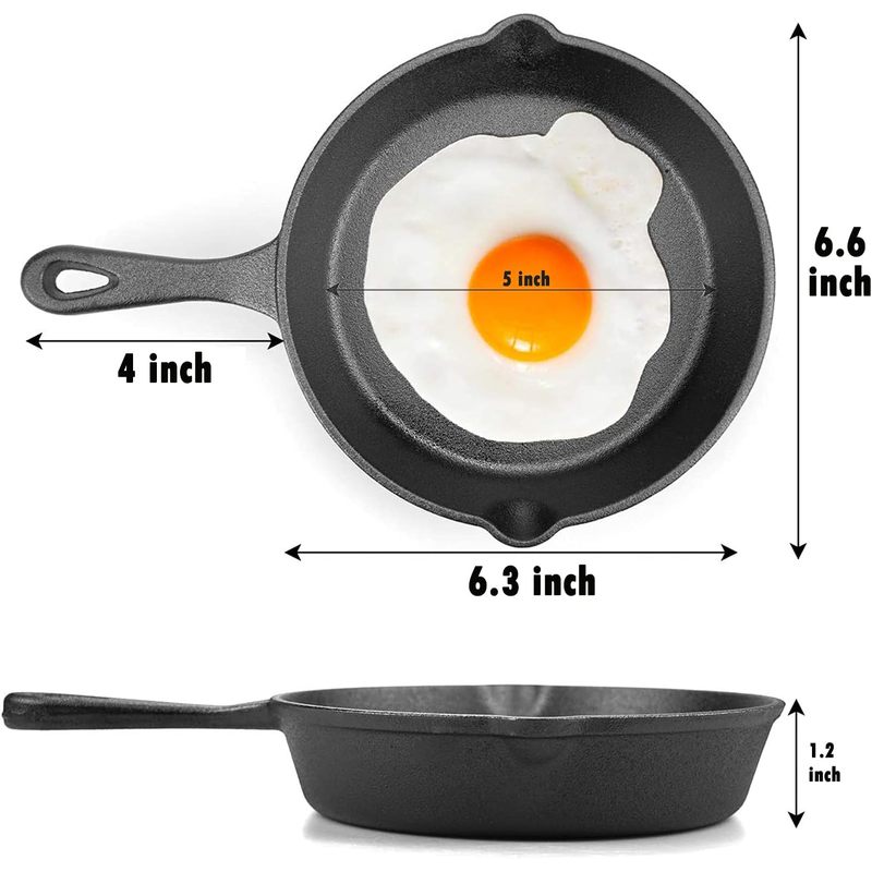 กระทะเหล็กหล่อขนาด 6 นิ้ว, กระ - Camping Cooking Frying Pan บทวิจารณ์และราคา