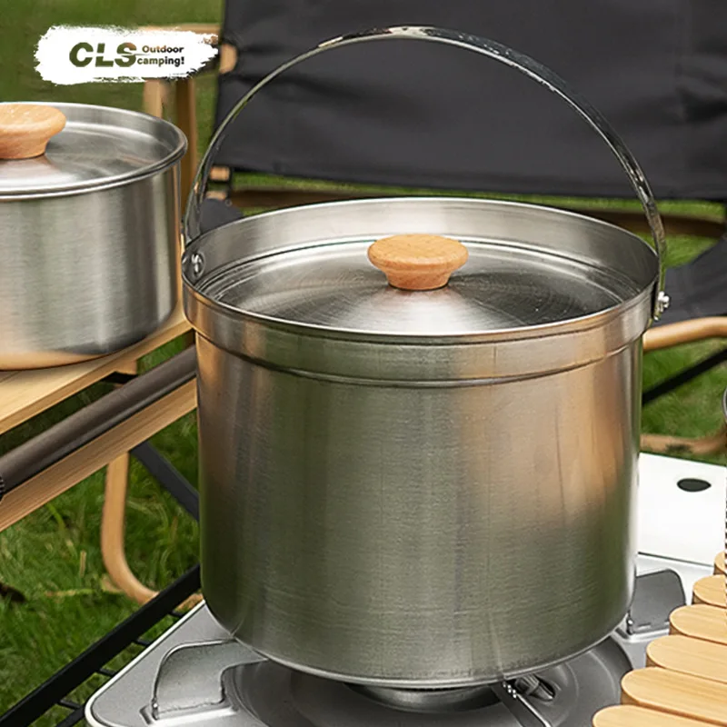 NOBANA&CLS ชุดหม้อสแตนเลสสำหรั - Camping Cooking Pot Stainless Steel บทวิจารณ์และราคา