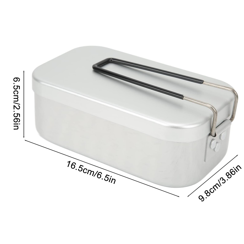 800ML อลูมิเนียมกล่องอาหารกลาง - Camping Cooking Kits บทวิจารณ์และราคา