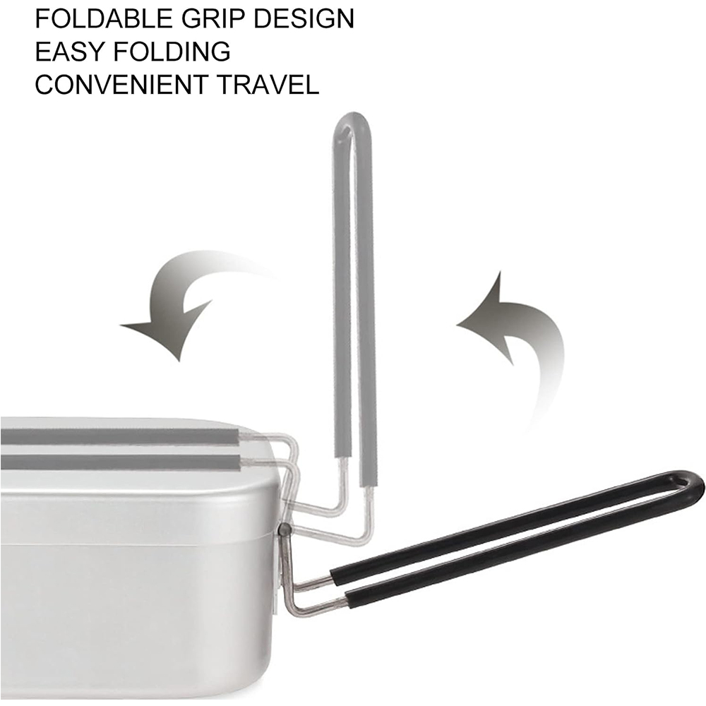 800ML อลูมิเนียมกล่องอาหารกลาง - Camping Cooking Kits บทวิจารณ์และราคา