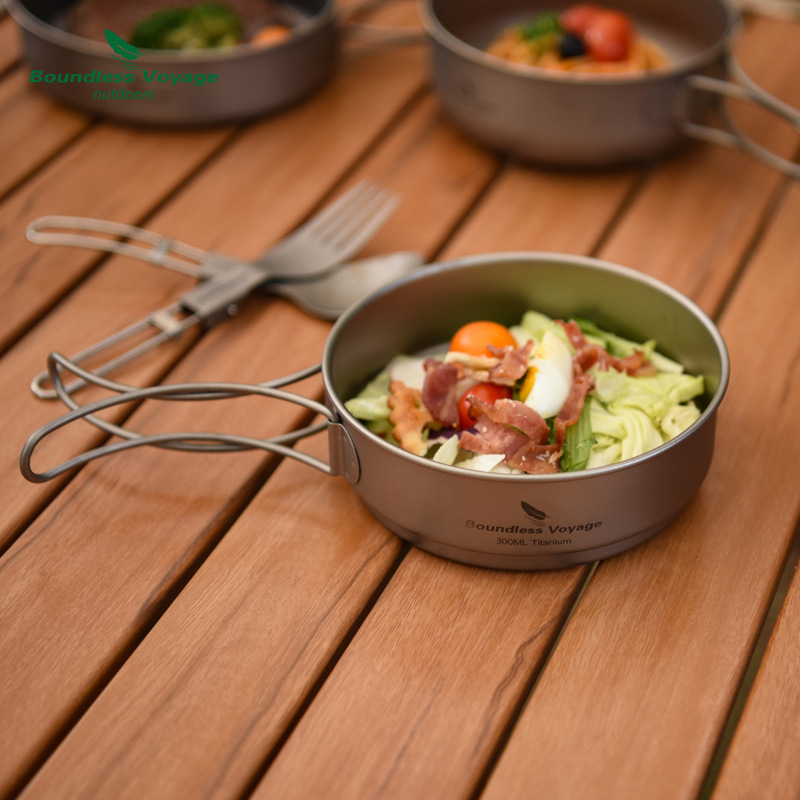 ชุดหม้อด้ามจับพับได้ไทเทเนียมบ - Camping Cooking Pots And Pans Set บทวิจารณ์และราคา