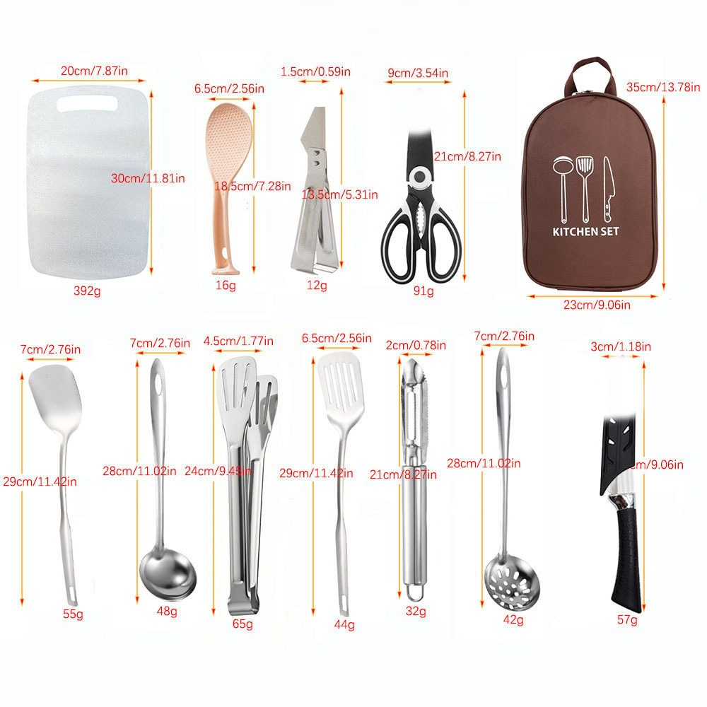 กระเป๋าเก็บอุปกรณ์ทำอาหารสำหรั - Quechua Camping Cooking Set บทวิจารณ์และราคา