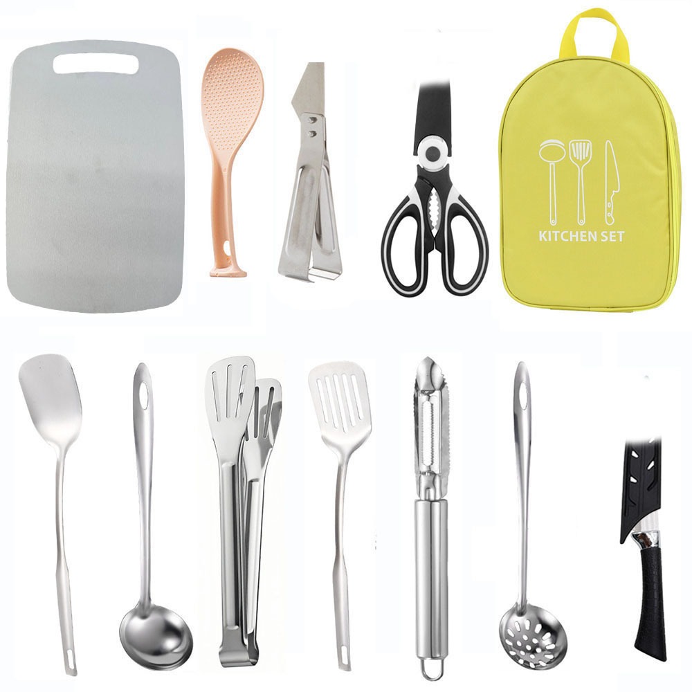 กระเป๋าเก็บอุปกรณ์ทำอาหารสำหรั - Quechua Camping Cooking Set บทวิจารณ์และราคา