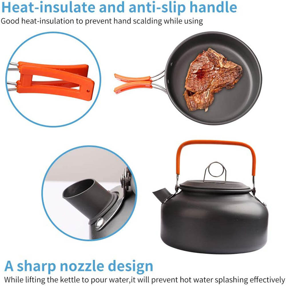 1 ชิ้น/1 เซ็ตชุดเครื่องครัวตั้ - Camping Cooking Kits บทวิจารณ์และราคา